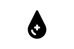 Blood Glyph Icon: Graphics and Icons for Medical Design