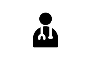 Doctor Glyph Icon: Graphics and Icons for Medical Content