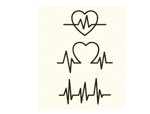 Heart Beat Ekg Graphic for Crafts and Graphics