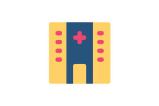 Hospital Flat Icon Review