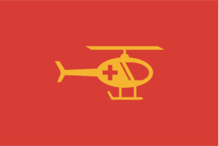 Medical Helicopter Flat Vector Icon: Graphics and Icons for Real Projects