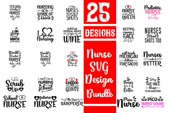 Nurse Design Bundle: Graphics & Crafts