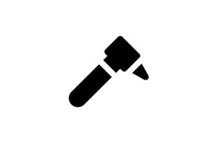 Otoscope Glyph Icon: Graphics and Icons for Medical Branding