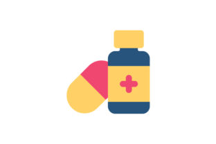 Pill Flat Icon: Graphics & Icons for Medical Designs