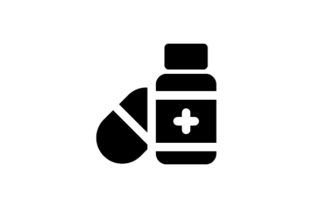 Pill Glyph Icon: Graphics and Icons for Medical Design