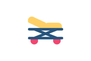 Stretcher Flat Icon for Graphics and Icons