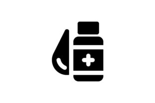 Syrup Medicine Glyph Icon for Graphics and Icons