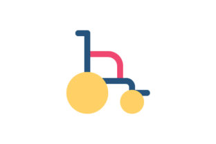 Wheelchair Flat Icon: Graphics and Icons for Editorial Use