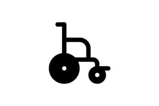 Wheelchair Glyph Icon: Graphics and Icons for Branding